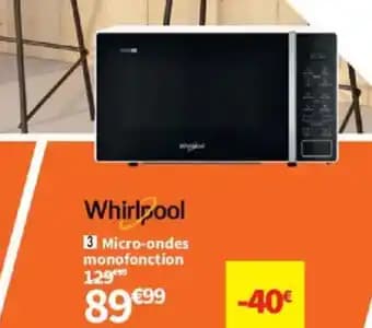 WHIRPOOL Micro-ondes monofonction