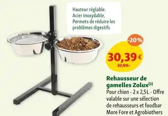 ZOLUX Rehausseur de gamelles