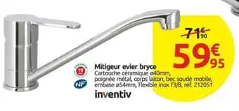 Mitigeur evier bryce