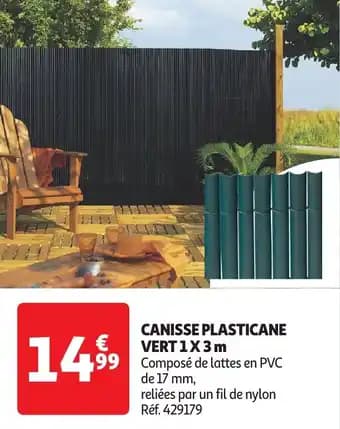 Canisse plasticane vert 1x3m