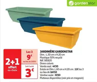 Jardinière gardenstar 50 x 20 cm