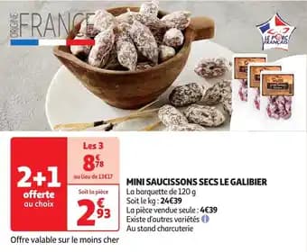 Mini saucissons secs le galibier 120 g