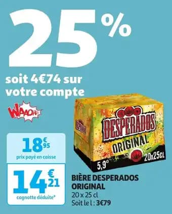 Bière desperados original 25 cl