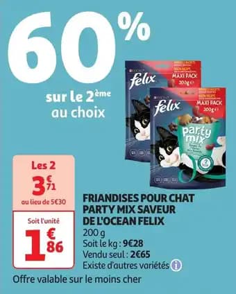 Friandises pour chat party mix saveur de l'ocean felix 200 g