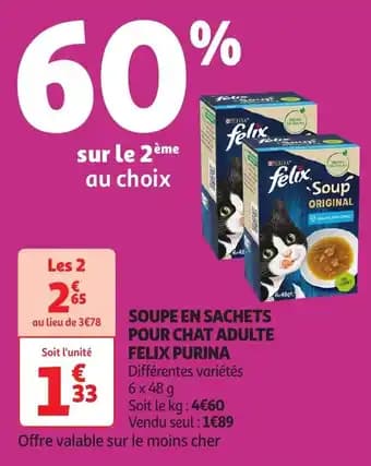 Promotion Exclusives de 2
Soupe pour chat : Découvrez l'Offre incontournable