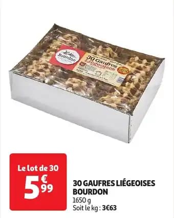 30 gaufres liégeoises bourdon 1650 g