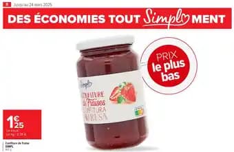 Promotion Exclusives de 6
Confiture de fraise : Découvrez l'Offre incontournable