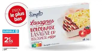 Promotion Exclusives de 5
Lasagnes bolognaise : Découvrez l'Offre incontournable