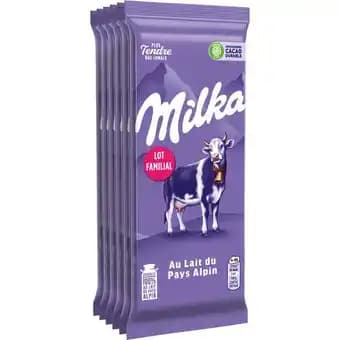 MILKA Tablettes de chocolat Lot Familial