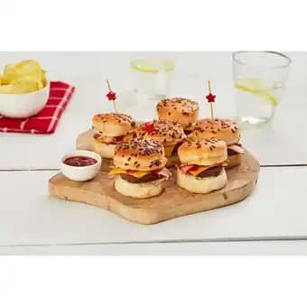6 mini burgers de bœuf au bacon