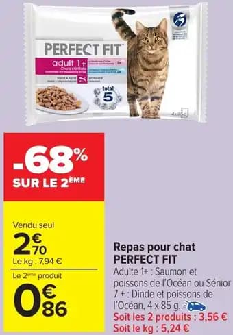 Repas pour chat PERFECT FIT 85 g