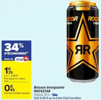 Boisson énergisante ROCKSTAR 50 cl