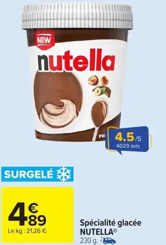 Spécialité glacée NUTELLA 230 g
