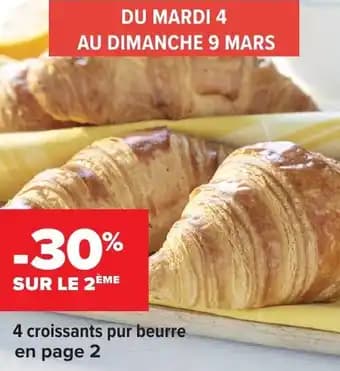 4 croissants pur beurre