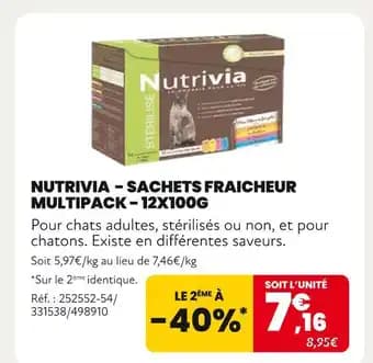 Nutrivia Sachets Fraicheur Multipack – 12x100g