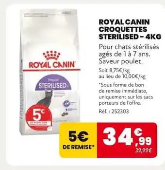 ROYAL CANIN Croquettes Sterilised - 4kg