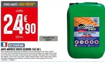 Promotion Exclusives de 4
Anti dépôts verts : Découvrez l'Offre incontournable