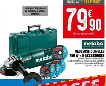 Promotion Exclusives de 2
Metabo : Découvrez l'Offre incontournable