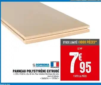SOPREMA Panneau polystyrène extrudé
