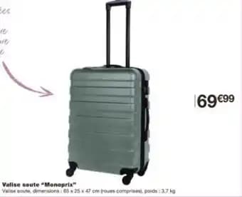 Valise soute Monoprix 65 x 25 x 47 cm
