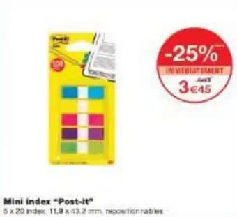 Promotion Exclusives de 1
Post-it : Découvrez l'Offre incontournable