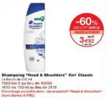 Shampoing Head & Shoulders fin1 Classic 250 ml