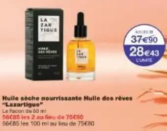 Huile sèche nourrissante Huile des rêves Lazartigue 50 ml