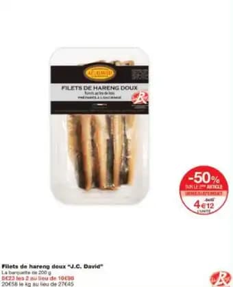 Filets de hareng doux J.C. David 200 g