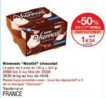 Viennois Nestlé chocolat 100 g