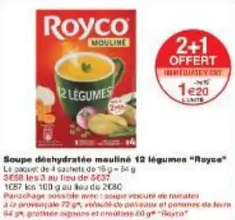 Soupe déshydratée mouliné 12 légumes Royce