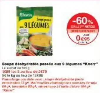 Promotion Exclusives de 16
Soupe knorr : Découvrez l'Offre incontournable