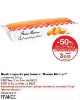 Quatre-quarts pur beurre Bonne Maman 500 g