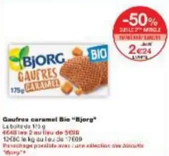 Gaufres caramel Bio Bjorg 125 g