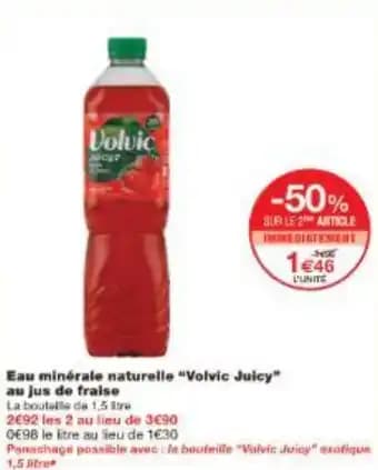Eau minérale naturelle Volvic Juicy au jus de fraise 1.5 liter