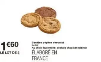 Cookies pépites chocolat