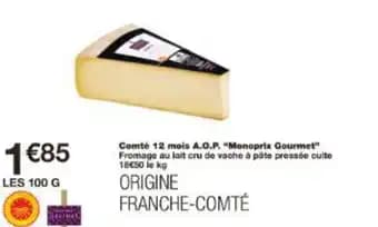 Comté 12 mois A.O.P. Monoprix Gourmet 100 g