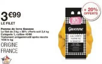 Pomme de terre Gwenne 2.4 kg