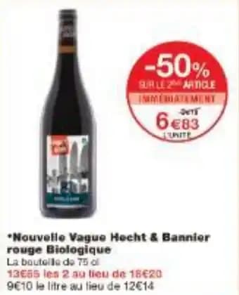 Nouvelle Vague Hecht & Bannier rouge Biologique 75 cl