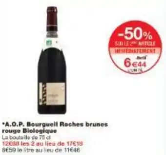 A.O.P. Bourgueil Roches brunes rouge Biologique 75 cl
