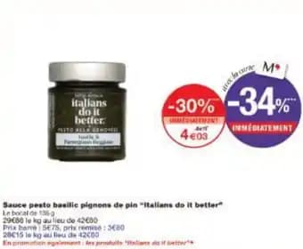 Promotion Exclusives de 4
Sauce pesto : Découvrez l'Offre incontournable