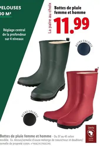 Bottes de pluie femme et homme