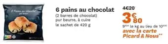 6 pains au chocolat 420 g
