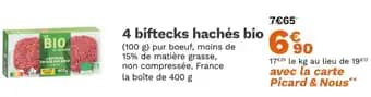 4 biftecks hachés bio 400 g