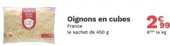 Promotion Exclusives de Oignons en cubes : Découvrez l'Offre incontournable