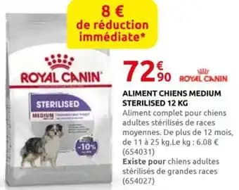 Aliment chiens medium sterilised 12 kg