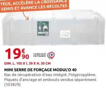 Mini serre de forçage modul'o 40 105 x 39 x 30 cm