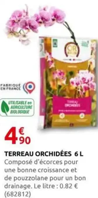 Terreau orchidées 6 l