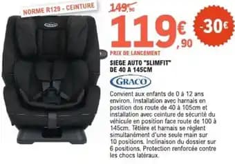 Siege auto slimfit 40 - 145 cm~