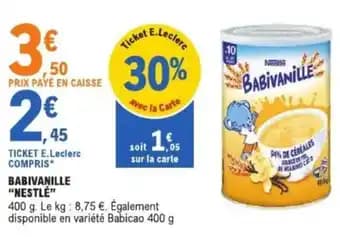 Babivanille nestlé 400 g