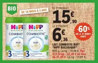 Lait combiotic bio hipp biologique 800 g